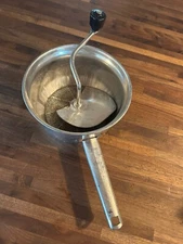 Vintage Foley Food Mill 7" Tin Coated Steel 2qt Masher Ricer Strainer No. 101