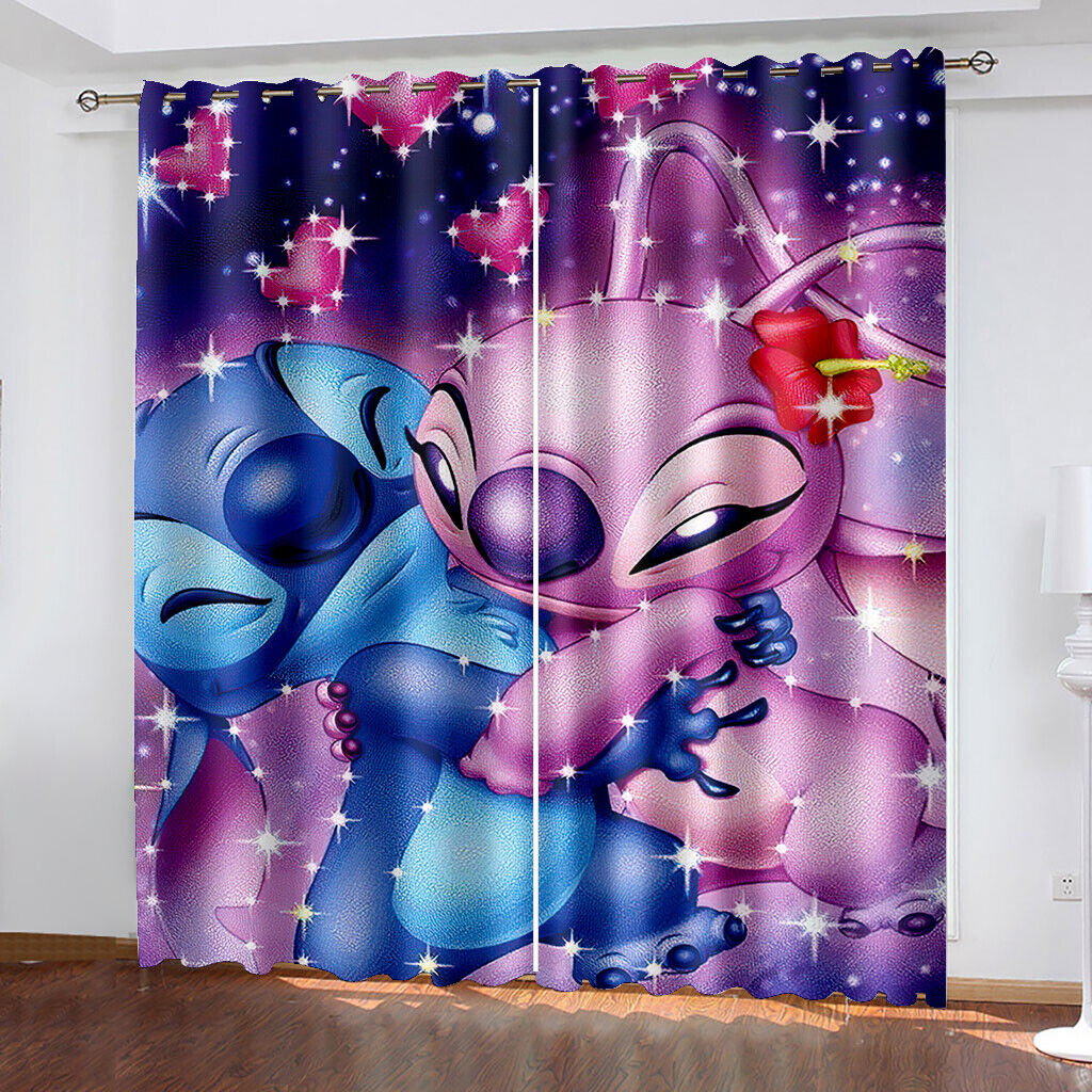 Kinder Stitch Blickdicht Vorhänge Gardine mit Ösen Polyester Verdunklung  Vorhang | eBay