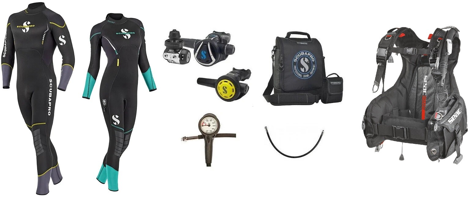 Scubapro Travel Set De Buceo Talla 36-58 Equipamiento De Buceo Para Viajes