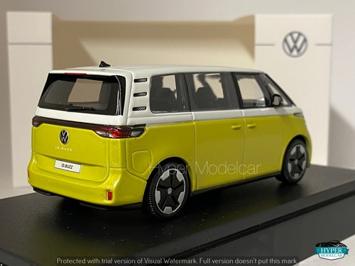 I-SCALE 1/43 VOLKSWAGEN ID.BUZZ MINIBUS 2023 YELLOW/WHITE 1T3099300D1B - Picture 3 of 3