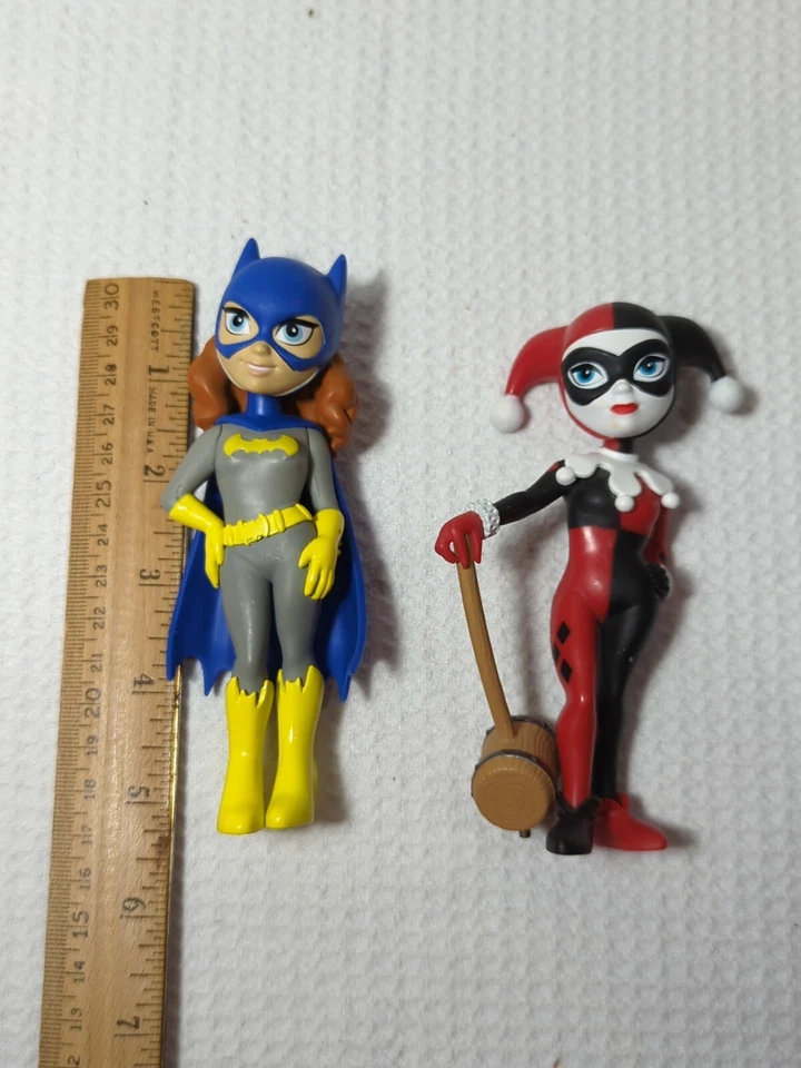 Funko Rock Candy Classic Batgirl Harley Quinn action figures set lot of 2 USED - Image 2 of 4