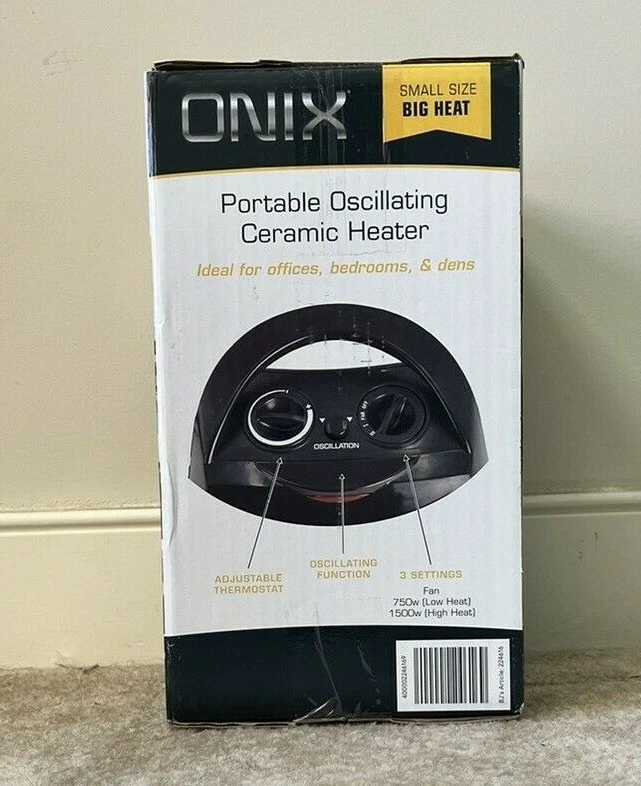 Onix Portable Oscillating Ceramic Heater | eBay