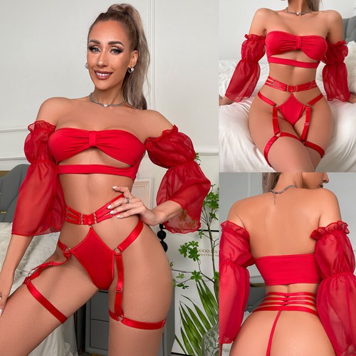 Red Women's Sexy-Lingerie Babydoll Sleepwear Underwear Lace Dress Nightwear US - Picture 141 of 149
