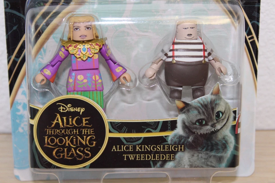 Conjunto com 2 pacotes Alice Through Looking Glass Minimates Kingsleigh & Tweedledee NOVO - Imagem 2 de 3