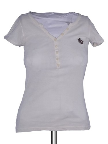 Terranova T Shirt Da Donna Bianca Taglia S Maglietta Cotone Maniche Corte Scollo