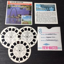 Vintage View-Master 3-Reel Set St Louis Riverfront Travel Complete A349