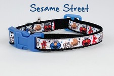 Cartoon character cat or small dog collar 1/2" wide adjustable handmade or leash