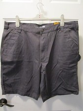 CARHARTT RUGGED FLEX RELAXED FIT CANVAS 11" WORK SHORTS IN GRAVEL GRAY SIZE 42