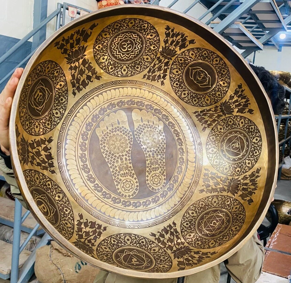 12-24 INCH Extra large Tibetan Singing Bowl Diameter Healing Sound Standing Bowl - Image 2 of 4