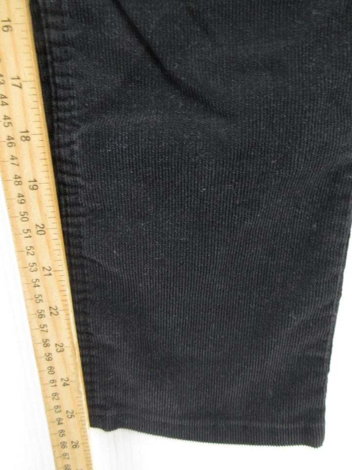 Pantalones rectos de pana negros ajustados vintage Gap Jeans para niños 12 años 90 Y2K 23X26 * Foto 4 de 4