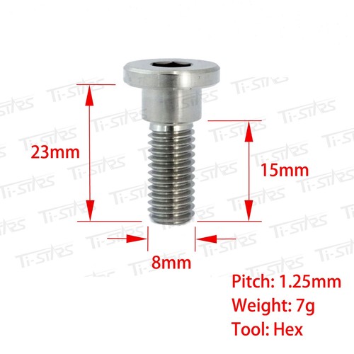 Rotor Bolt Brake Disc Bolt Screw Forged 6AL4V Titanium M8x1.25x23 Hex New 3 pcs - Foto 3 di 3