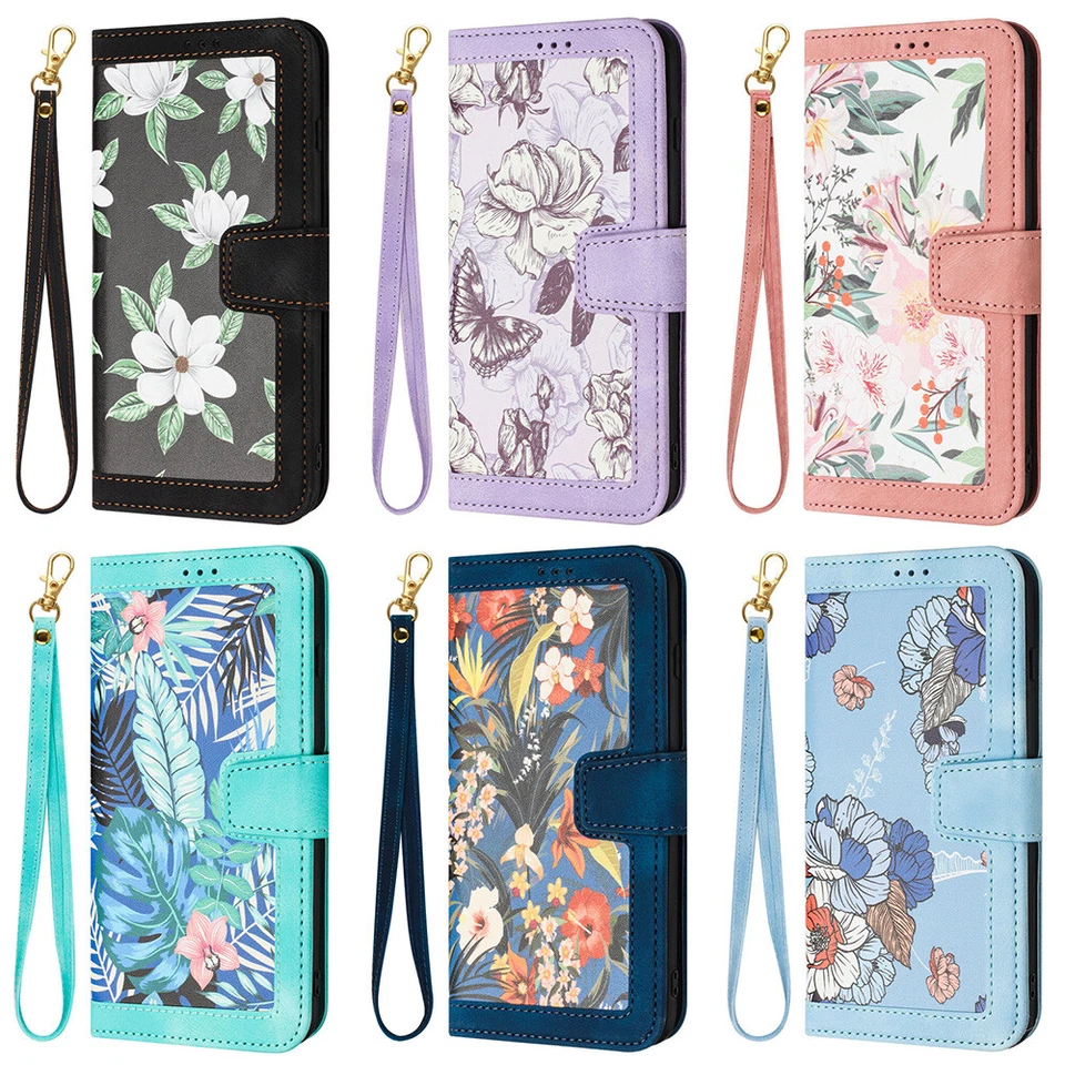 PU Leather Wallet Flip Stand Case Cover For iPhone 16 15 14 13 12 Pro Max XS XR - Image 2 of 4