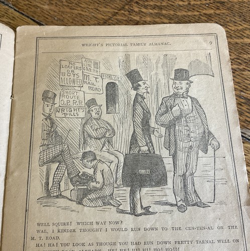 Vintage 1876 Wright's Pictorial Family Almanac 5" x 8" - Picture 5 of 7