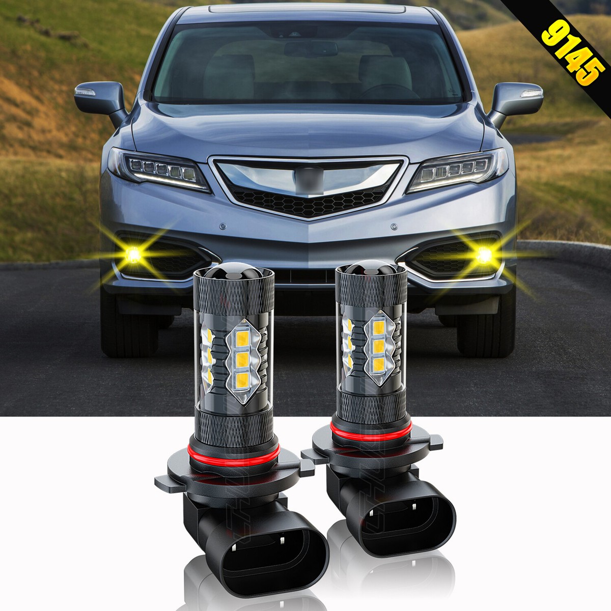 9005 Yellow LED Daytime Running Light DRL Bulbs For Acura TL RL