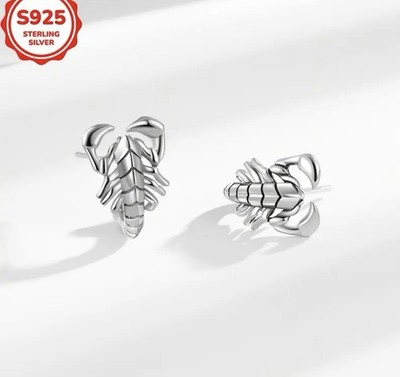 Unisex Skorpion Paar Ohrringe Original Sterling Silber S925 Ohrstecker