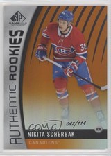 2017 SP Game Used Authentic Rookies Orange Rainbow /114 Nikita Scherbak #135 a3q