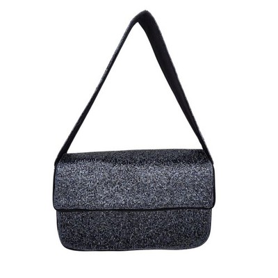 Jen & Co Tana Beaded Shoulder Bag Midnight Blue Vegan Leather M2477 Purse