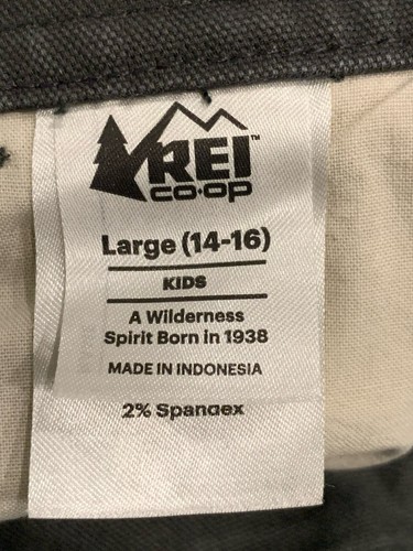 REI Trailsmith Youth Canvas Gray Carpenter Overalls Size Large 14-16 - Picture 13 of 17