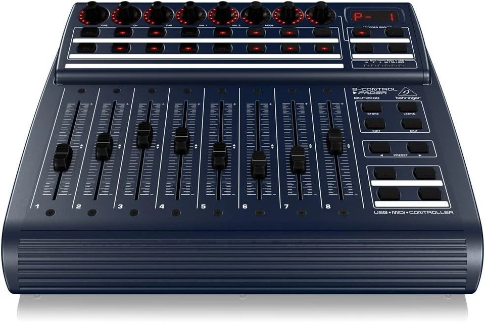 Behringer B-CONTROL FADER BCF2000 Total-Recall USB/MIDI-Controller mit 8-Fadern - Bild 3 von 4