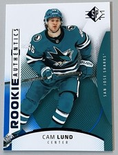 NHL 2025-26 SP Blue Rookie Authentics Cam Lund #114
