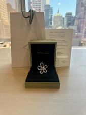 Can Cleef & Arpel Flowerlace White Gold Diamond Ring Size 52