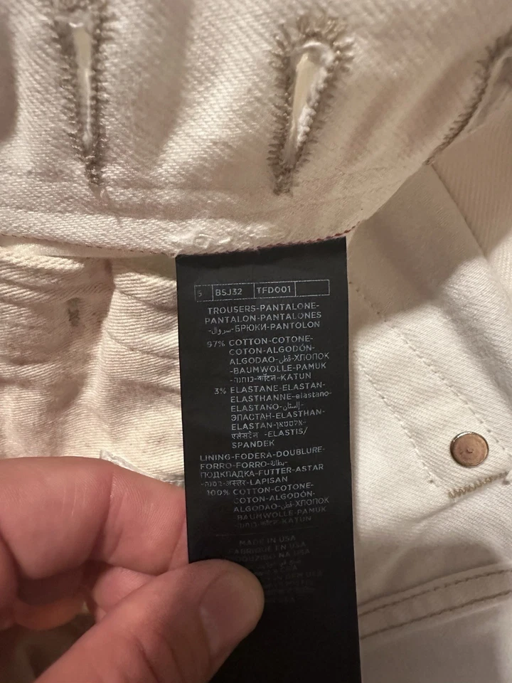 Jeans Tom Ford blancos 34x29 TFD001 BSJ32 Foto 4 de 4