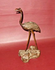 Vintage Early 20th Century 15.5" Tall Heron Crane Stork Incense Burner Sculpture