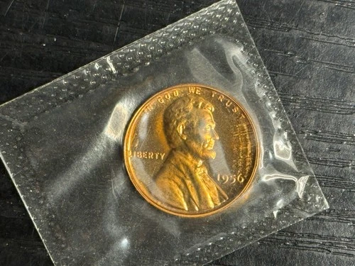 1956 PROOF Lincoln Head Wheat Penny One Cent Coin 1c - ME5417