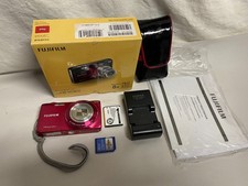 Fujifilm FinePix JZ100 14MP Compact Digital Camera Red Tested Working