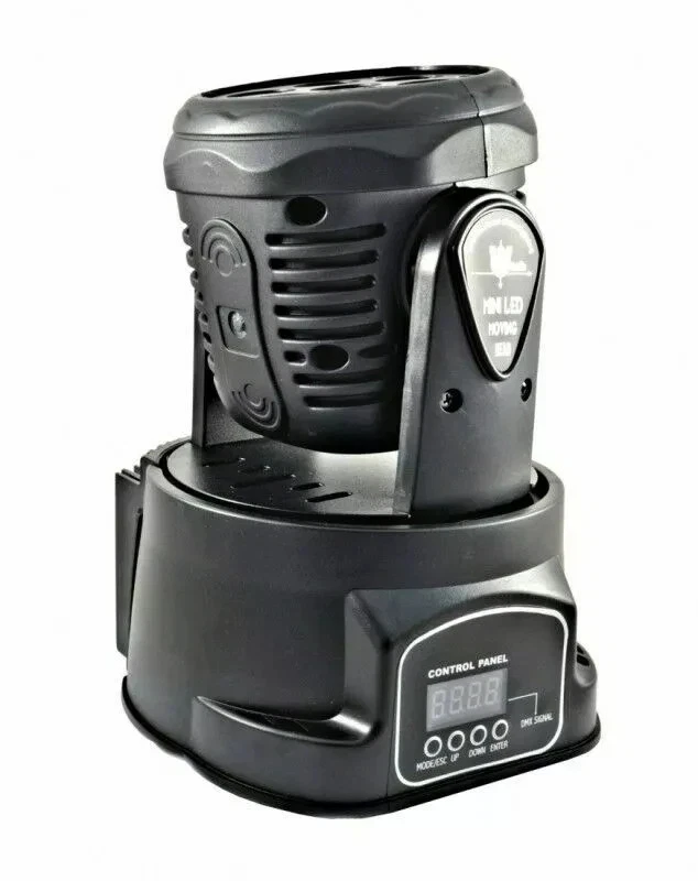 PROIETTORE LED RGB TESTA ROTANTE MOBILE  EFFETTI DISCO 7 LED 10W LED DMX PARTY  - Immagine 4 di 4