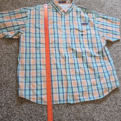 Columbia PFG Super Bonehead Shirt Men 3XL Plaid Vented Short Sleeve Fishing - Picture 7 of 9