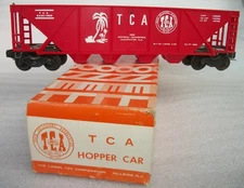 LIONEL POSTWAR 6436-1969 TCA CLEARWATER HOPPER w/BAR END TRUCKS ow MINT ORIG BOX