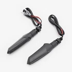 Lextek LED Indicators Motorcycle Sequential Matt Black ECE Compliant Clear REAR