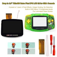 Laminated Drop in 3.0'' 720x480 Retro Pixel LCD With UV Printed Shell For GBA
