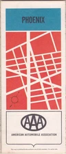 1969 Detailed City Street Map of Phoenix Arizona Brochure