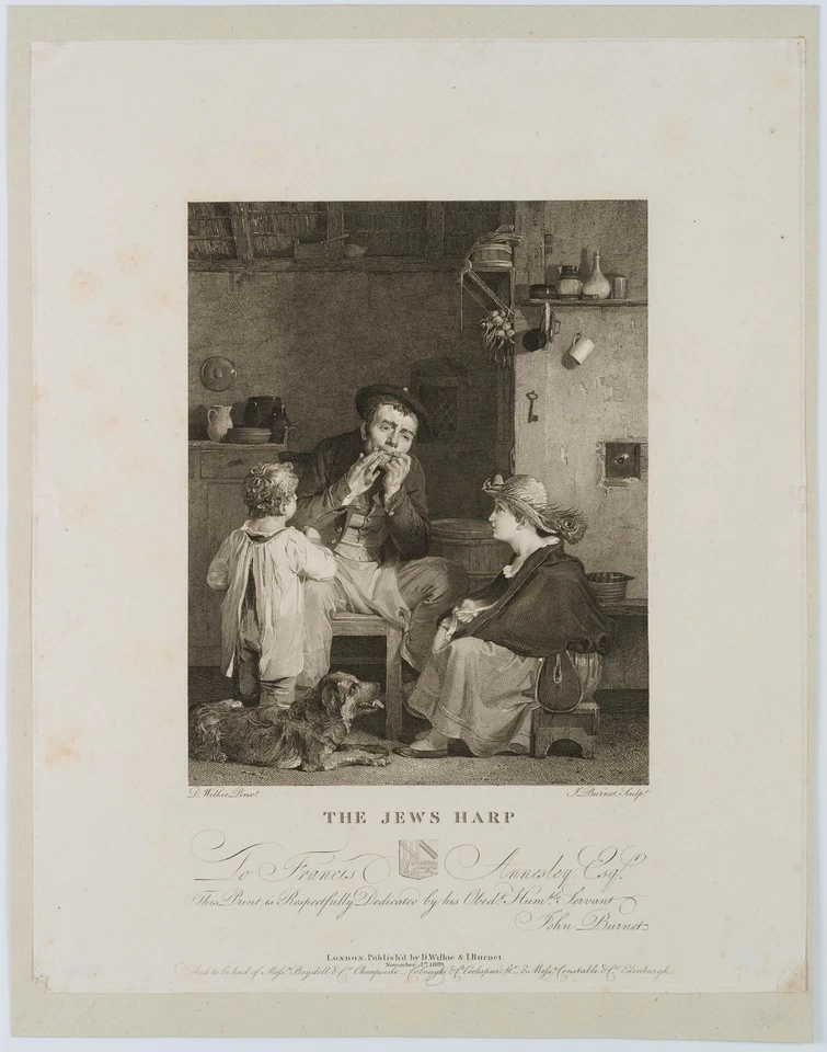 BURNET (*1781) nach WILKIE (*1785), Die Maultrommel, um 1809, KSt. Realismus - Bild 2 von 4