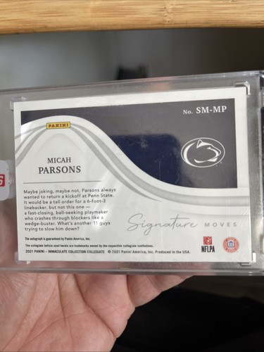 Micah Parsons Immaculate Rookie Auto /10 - Picture 2 of 2