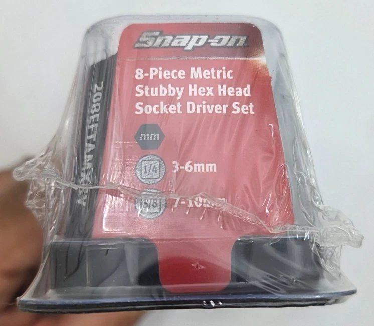 Snap-On 208EFTAMXSY 8-Piece Metric Stubby Hex Head Socket Driver Set - Image 3 of 4