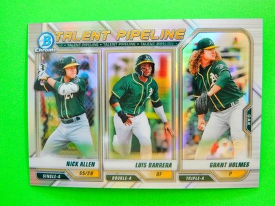 Barrera / Allen / Holmes 2021 Bowman #TP-OAK Chrome Talent Pipeline Athletics