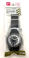 MILI WATCH – Black Military Style Analog Quartz Watch　(Flat rate after first)
