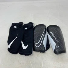 Nike Mercurial Lite Shin Guards with Sleeves DV1771-010 - Black/White Size Small