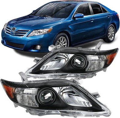 Pair Headlight Assembly America Built Models For 2010 2011 Toyota Camry SE LE...