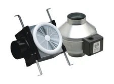 Fantech PB110 Inline Exhaust Bath Fan Kit, 110 CFM, Remote mount fan, for 4" ...