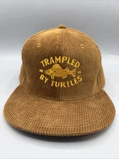 Trampled By Turtles Corduroy Hat SnapBack Cap Coyote Flat Brim - Decky 1076