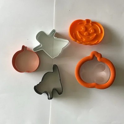 Wilton Halloween Fall Pumpkin Comfort Grip Stainless Steel Cookie Cutter Lot 5