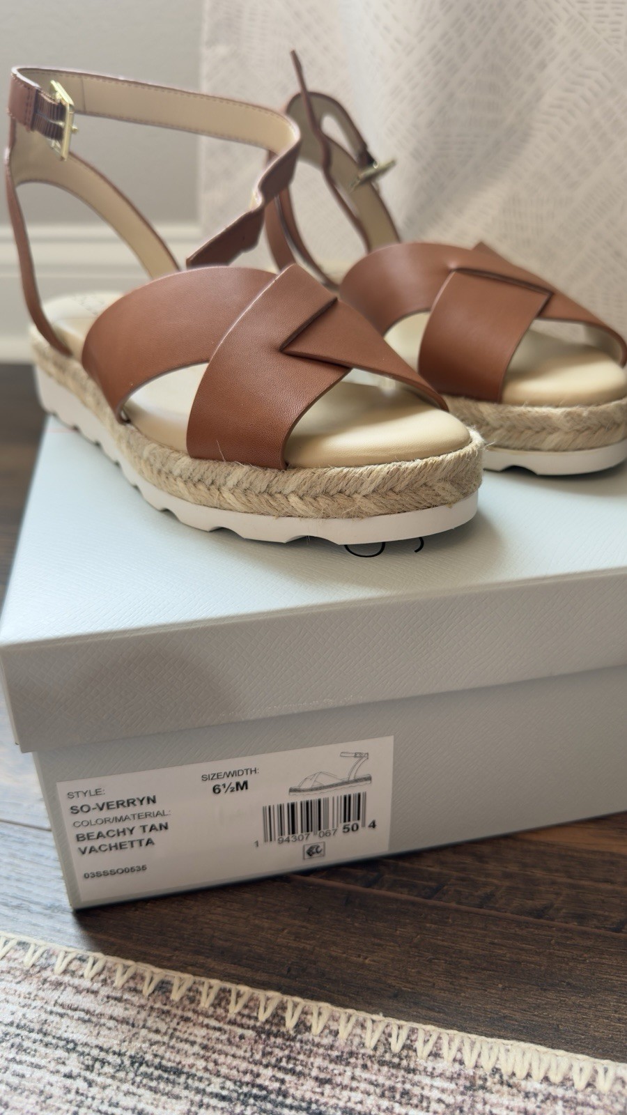 SAOLA NUOVO sandalo donna taglia 6 1 2 suola society spiaggia marrone cinturino alla caviglia