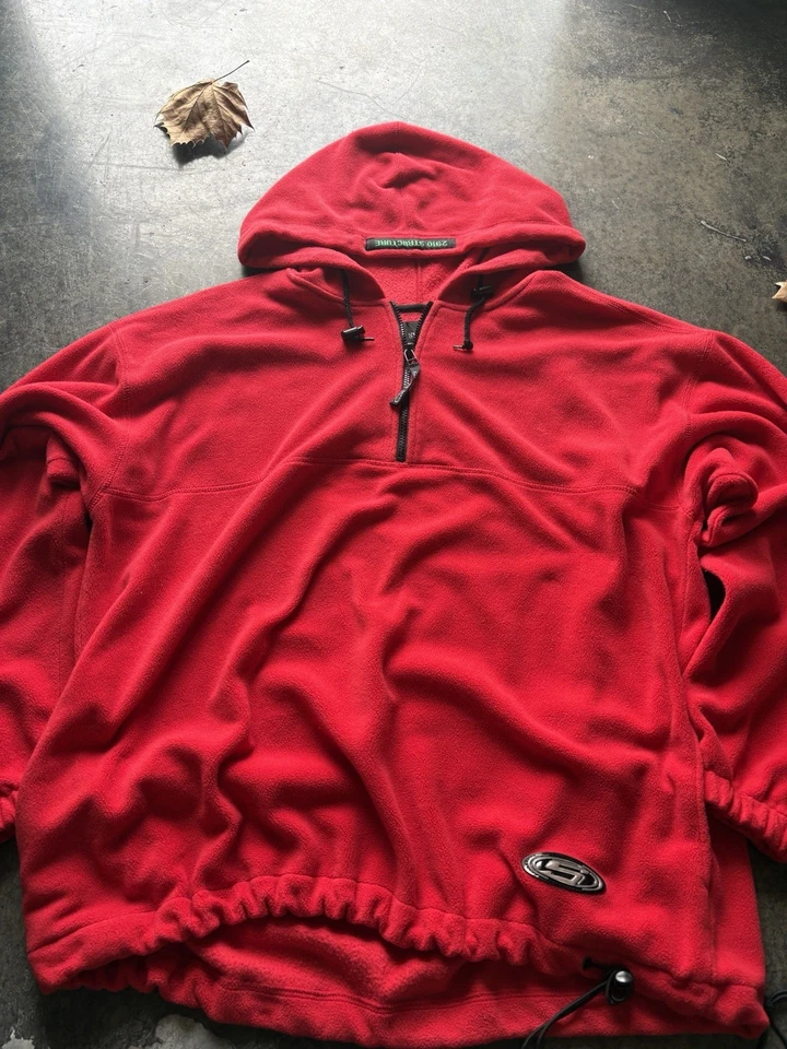 Sudadera con Capucha Pullover Suelta Exterior Para Hombre Talla Grande Y2K L De Colección Años 90’s Rojo Ski Tek Gear Foto 4 de 4