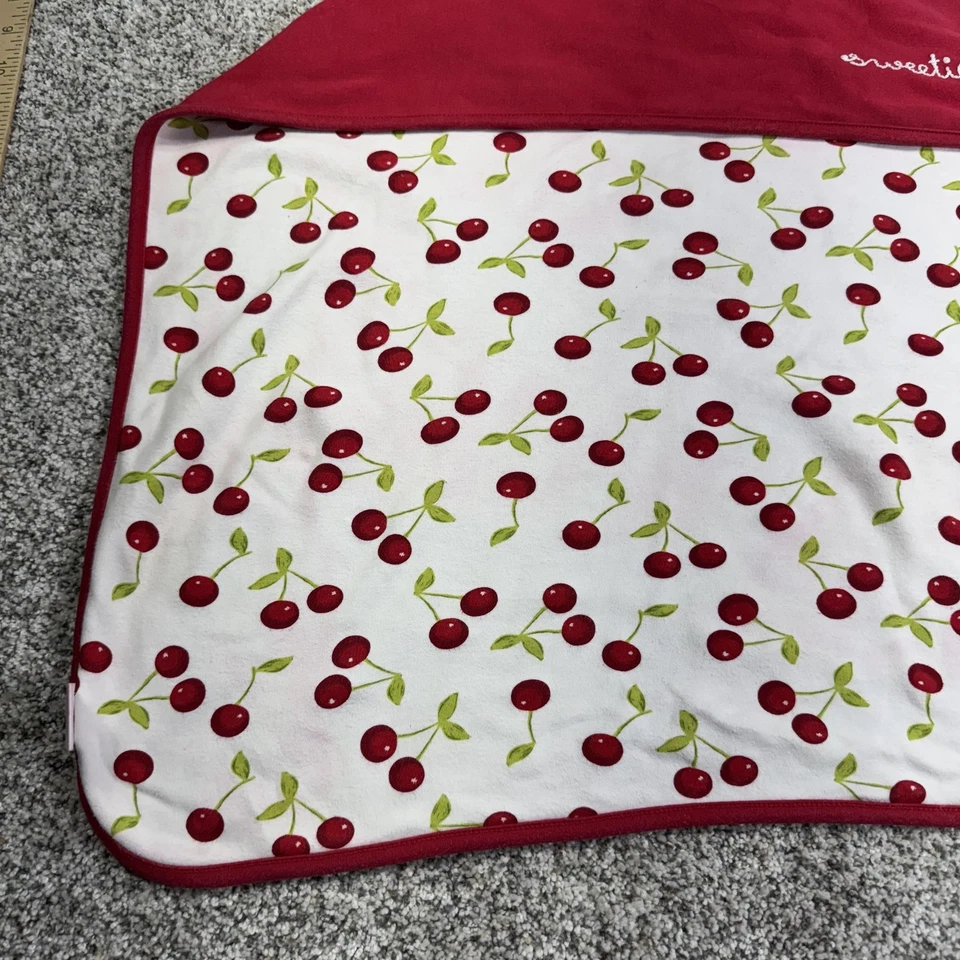 Manta Gymboree Talla Única Cerezas Sweetie Pie Rojo Blanco Algodón Bebé Niña 2009 Foto 3 de 4