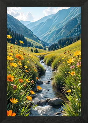 Lush Green Valley Gerahmtes Wandbild Poster Leinwanddruck Bild