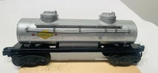 Lionel No. 6465 Sunoco Two-Dome Tank Car - Silver Painted / Rubber Stamped 6465